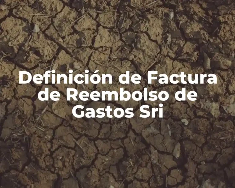 Definición de Factura de Reembolso de Gastos Sri