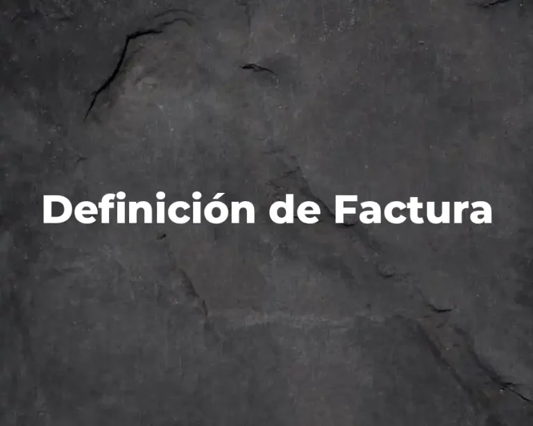 Definición de Factura