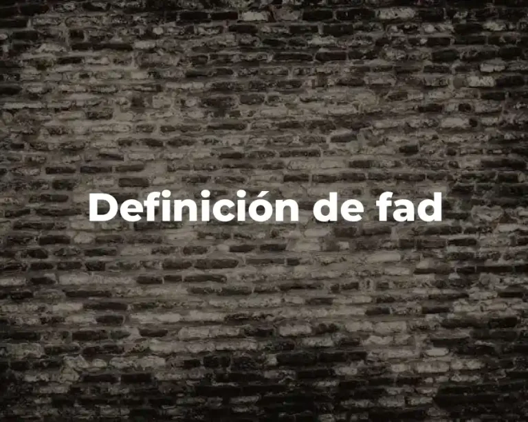 Definición de fad