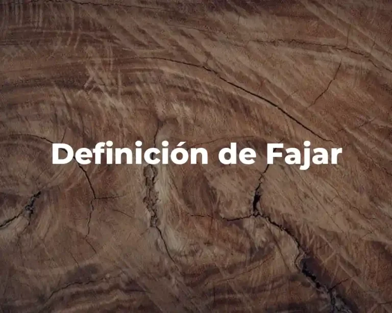 Definición de Fajar