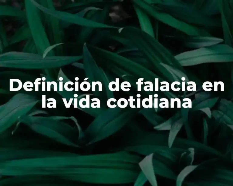 Definición de falacia en la vida cotidiana