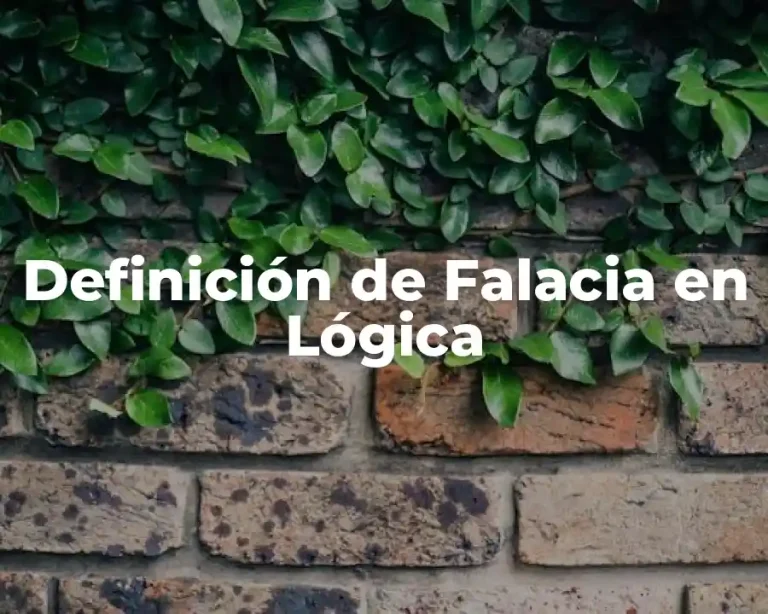 Definición de Falacia en Lógica
