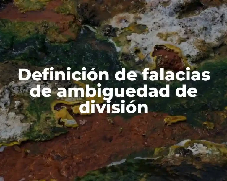 Definición de falacias de ambiguedad de división
