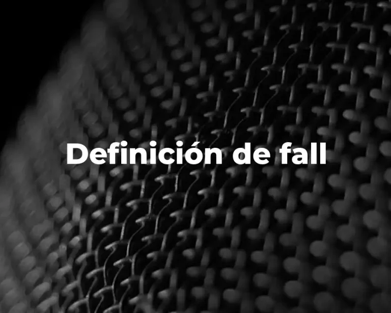 Definición de fall