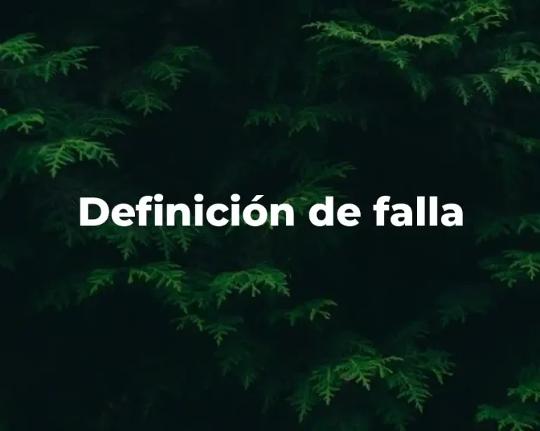 Definición de falla
