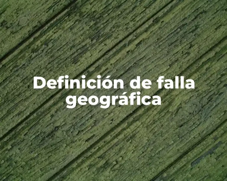 Definición de falla geográfica