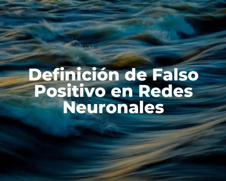 Definición de Falso Positivo en Redes Neuronales