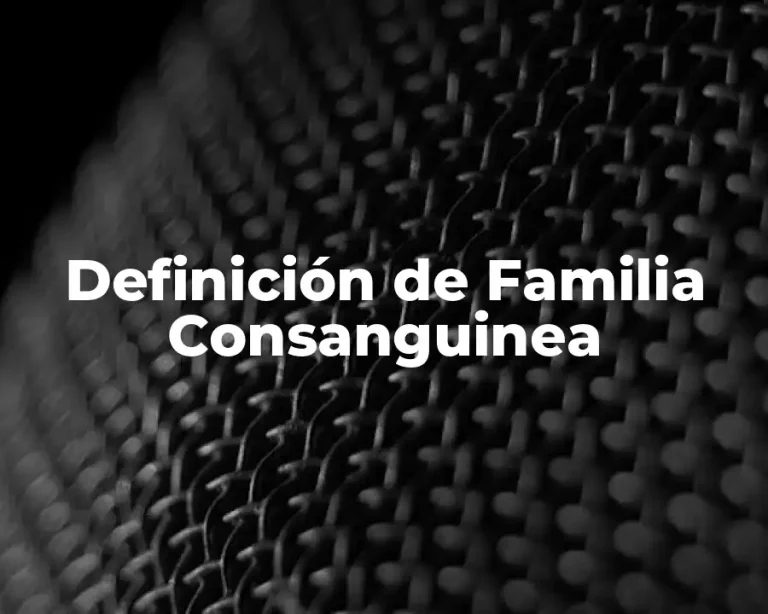Definición de Familia Consanguinea
