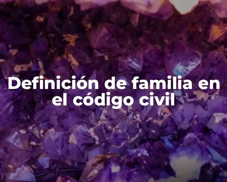 Definición de familia en el código civil