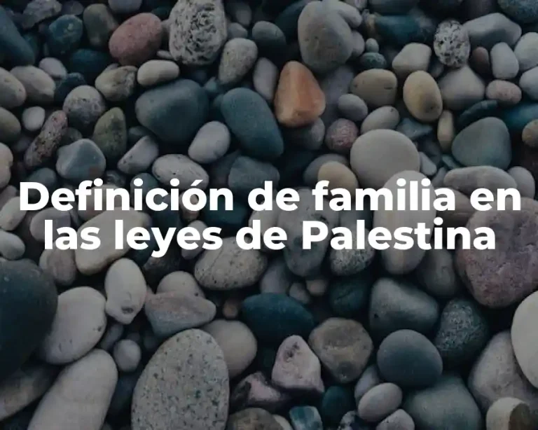 Definición de familia en las leyes de Palestina