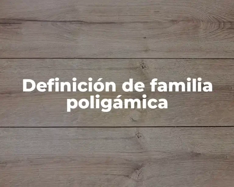 Definición de familia poligámica