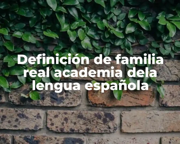 Definición de familia real academia dela lengua española