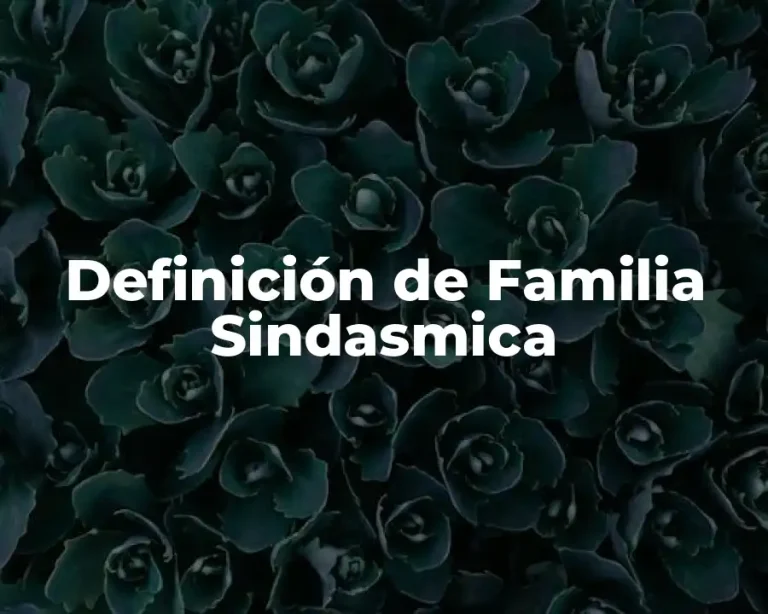 Definición de Familia Sindasmica