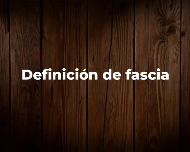 Definición de fascia