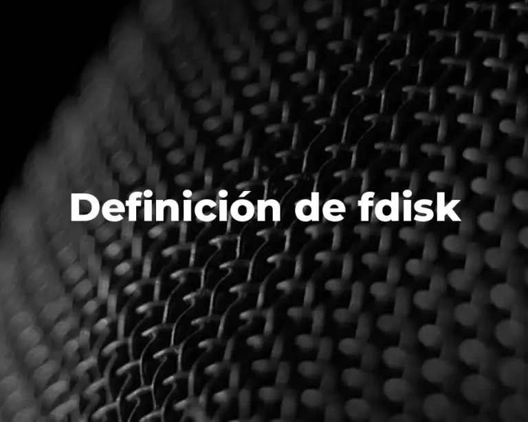 Definición de fdisk