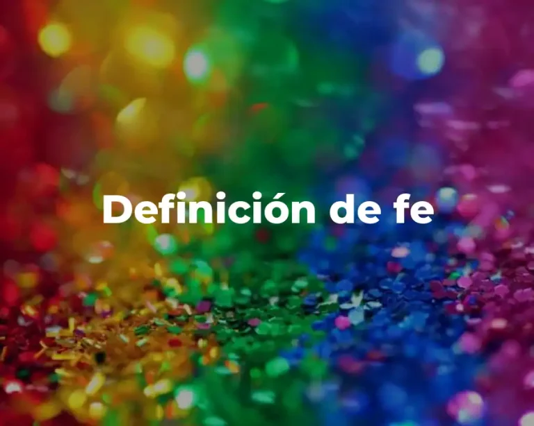 Definición de fe