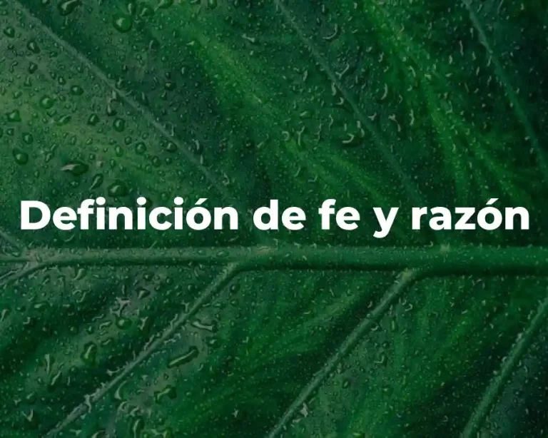 Definición de fe y razón