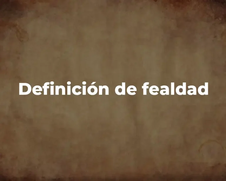 Definición de fealdad