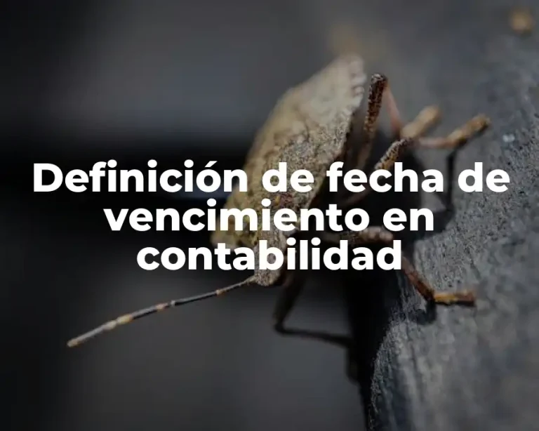 Definición de fecha de vencimiento en contabilidad