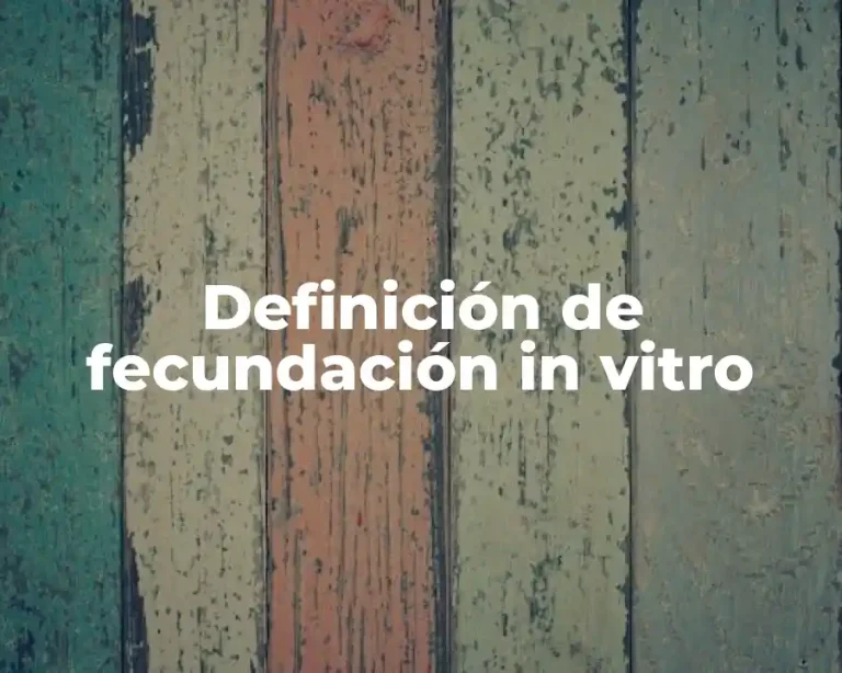 Definición de fecundación in vitro