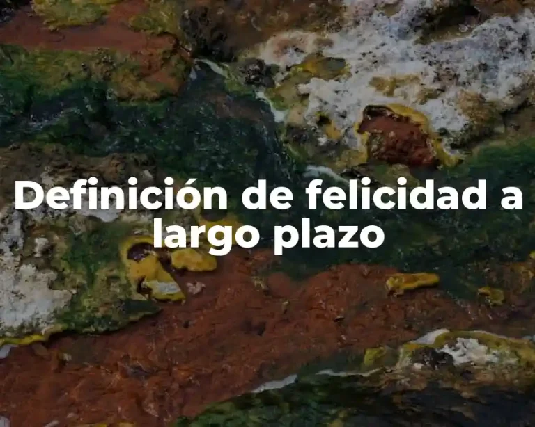 Definición de felicidad a largo plazo