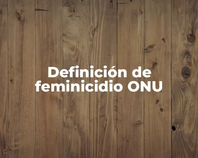 Definición de feminicidio ONU