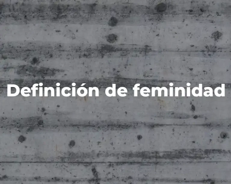 Definición de feminidad