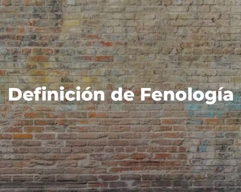 Definición de Fenología