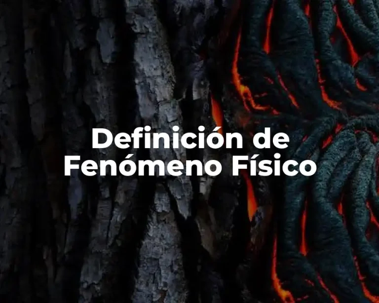 Definición de Fenómeno Físico