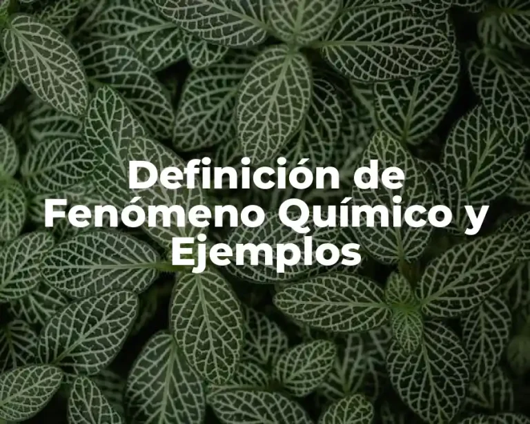 Definición de Fenómeno Químico y Ejemplos
