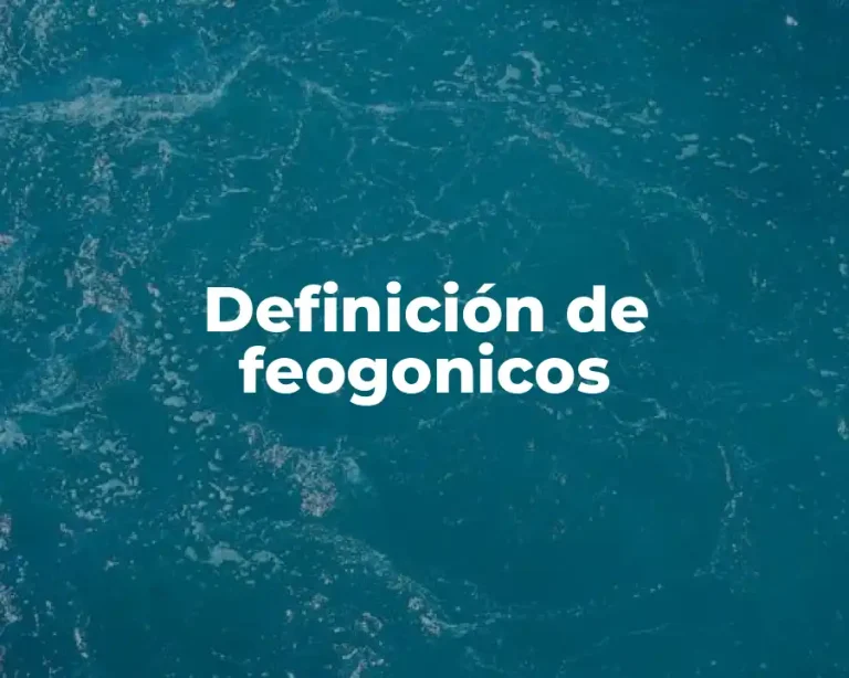 Definición de feogonicos