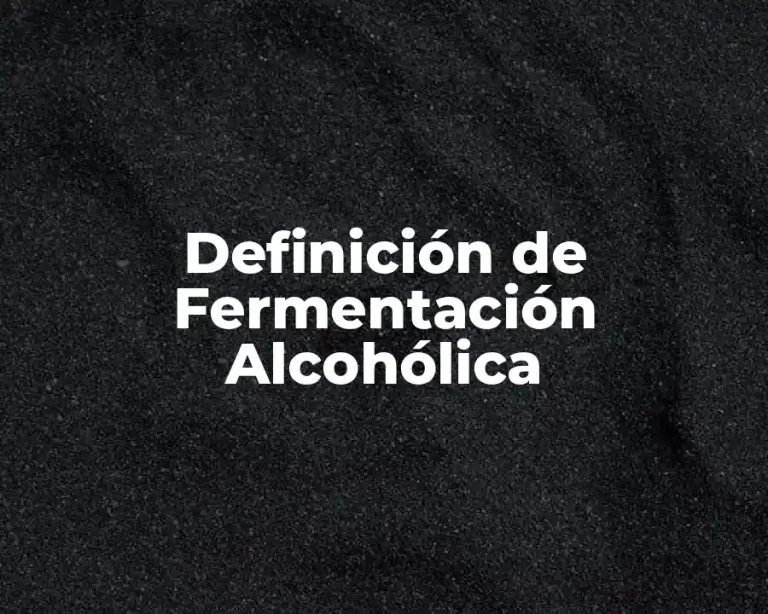 Definición de Fermentación Alcohólica