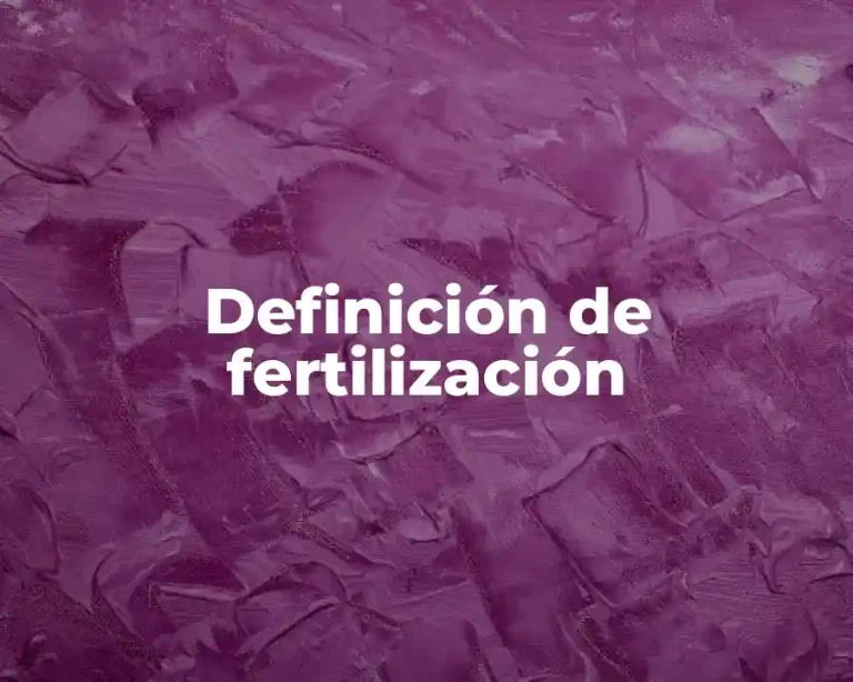 Definición de fertilización