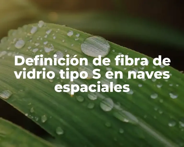Definición de fibra de vidrio tipo S en naves espaciales