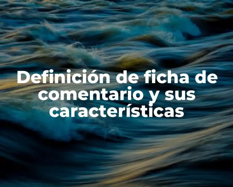Definición de ficha de comentario y sus características
