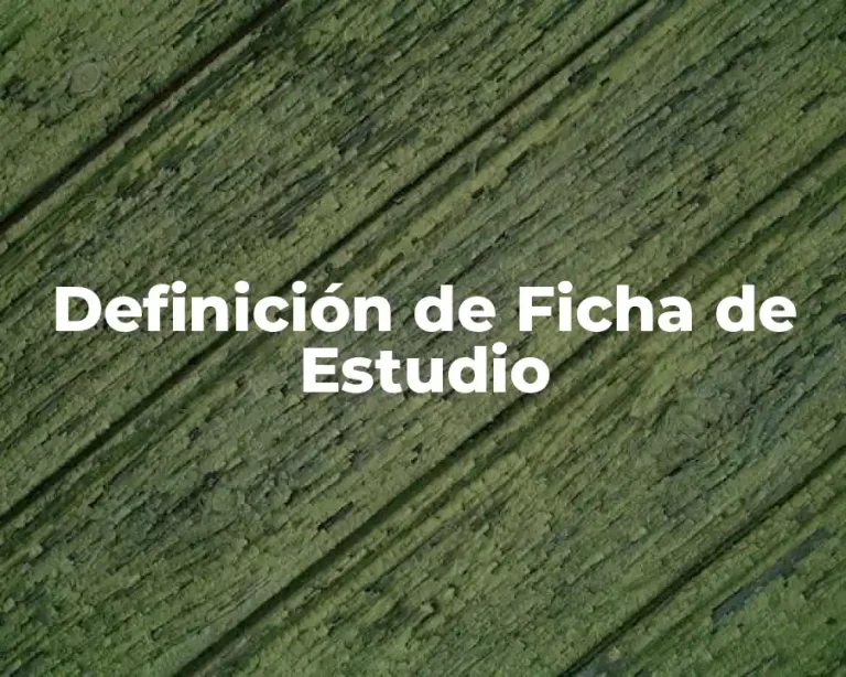 Definición de Ficha de Estudio