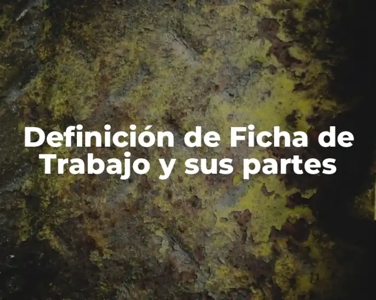 Definición de Ficha de Trabajo y sus partes