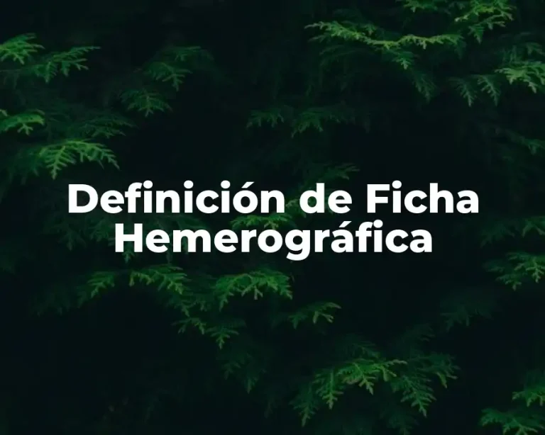 Definición de Ficha Hemerográfica