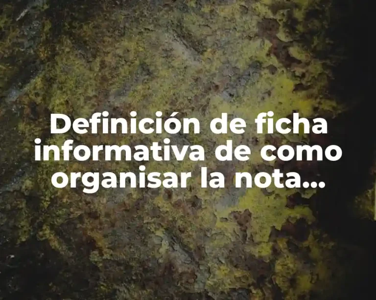 Definición de ficha informativa de como organisar la nota periodística