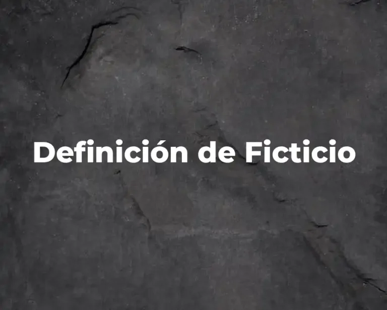 Definición de Ficticio