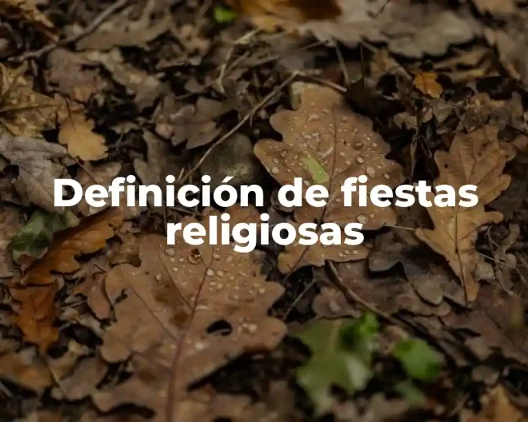 Definición de fiestas religiosas