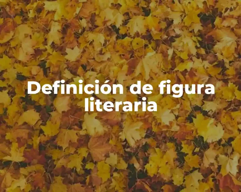Definición de figura literaria