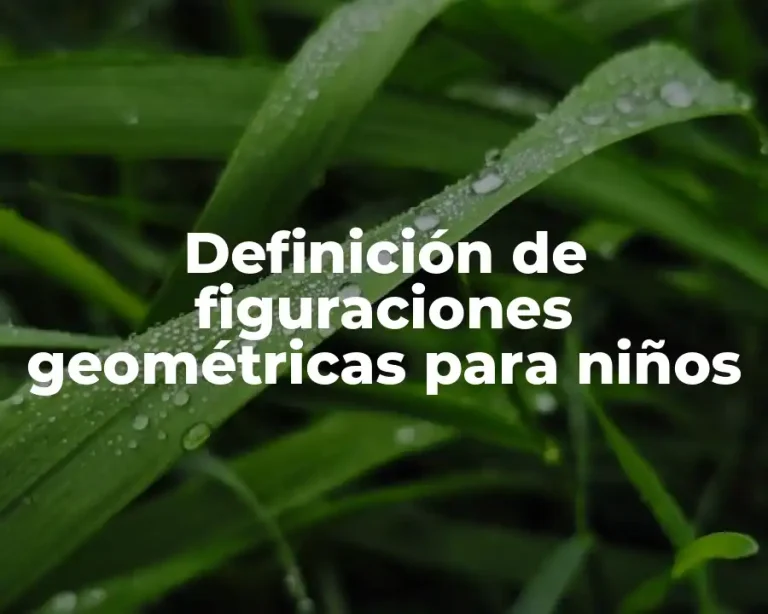 Definición de figuraciones geométricas para niños
