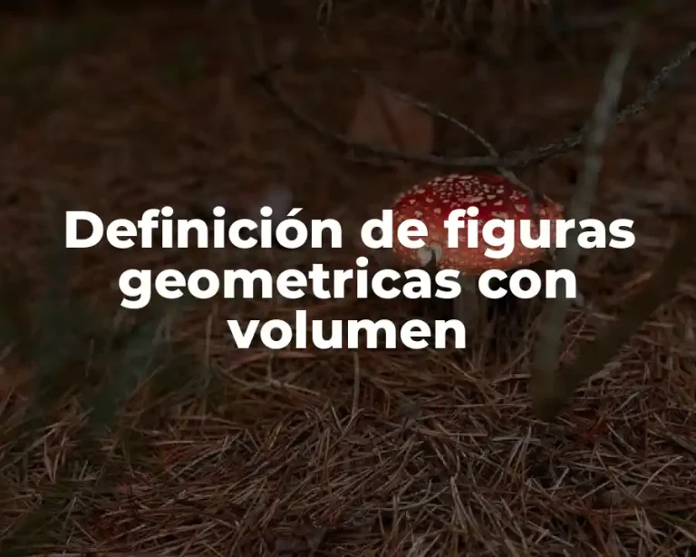 Definición de figuras geometricas con volumen