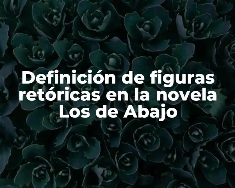 Definición de figuras retóricas en la novela Los de Abajo