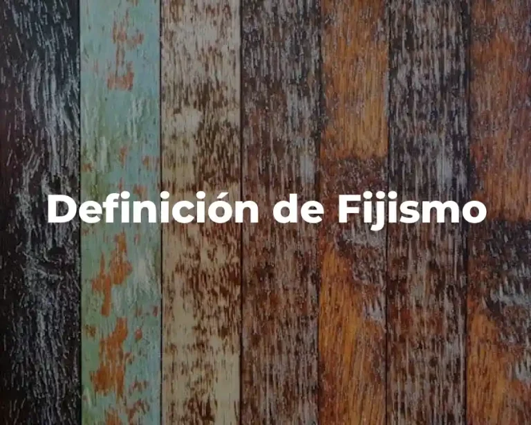 Definición de Fijismo
