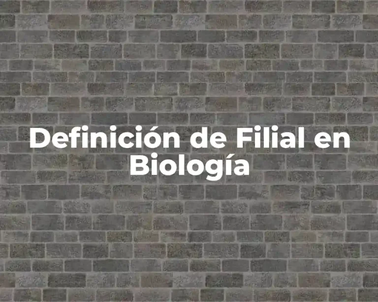 Definición de Filial en Biología