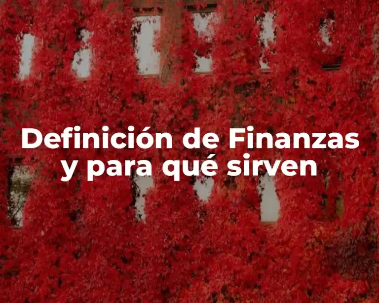 Definición de Finanzas y para qué sirven