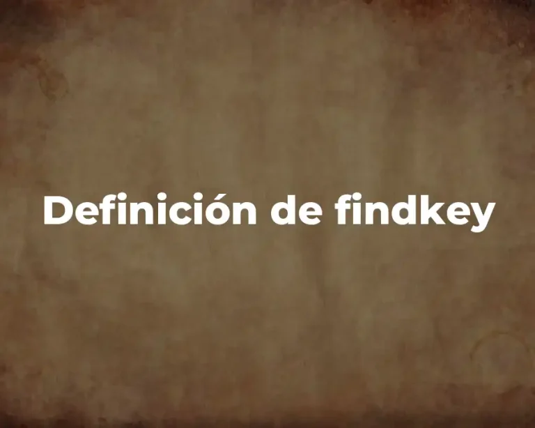 Definición de findkey