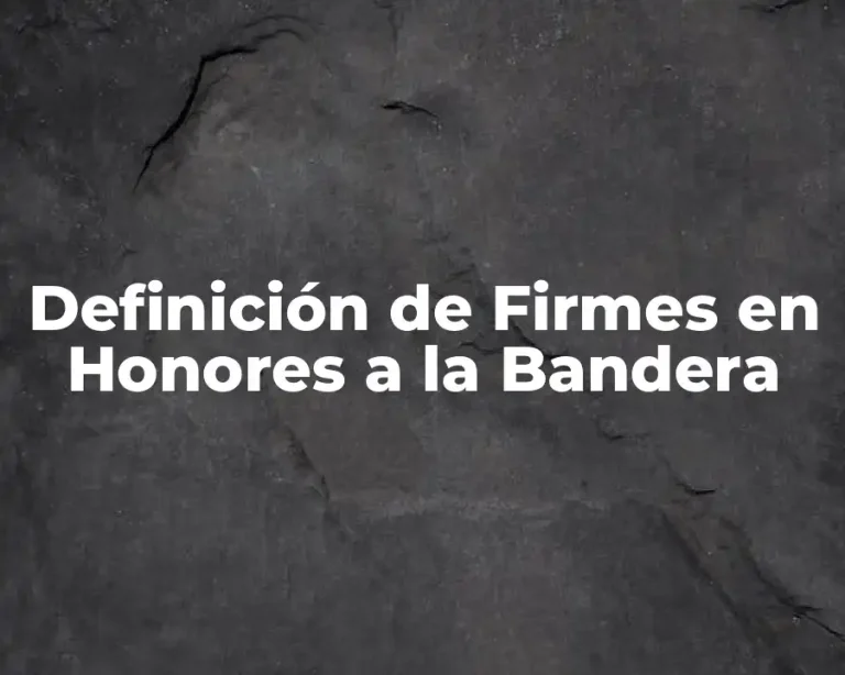 Definición de Firmes en Honores a la Bandera